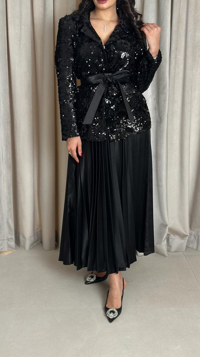 ⁦جاكيت ترترمع تنورة بلسيه⁩ - الصورة ⁦2⁩