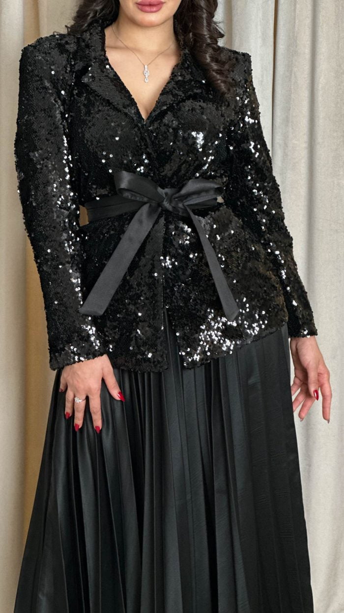 ⁦جاكيت ترترمع تنورة بلسيه⁩ - الصورة ⁦5⁩