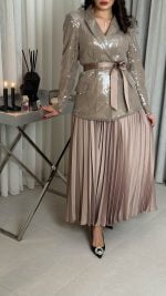 جاكيت ترترمع تنورة بلسيه